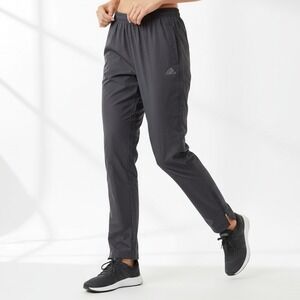 Adidas Womens Track Pants Zip Ankle Pockets Dark Gray Athletic Size M